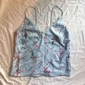 Bebe floral top with open back